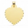 18K CHAPA CORAZON GRANDE 32 X 28 MM BORDE TALLADO