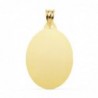 18K CHAPA OVAL ORO AMARILLO BRILLO 26 X 20MM