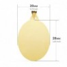 18K CHAPA OVAL ORO AMARILLO BRILLO 26 X 20MM