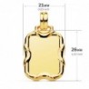18K CHAPA RECTANGULAR BRILLO 21 X 19 MM.
