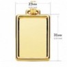 18K CHAPA LISA BRILLO BORDE. 31 X 23 MM