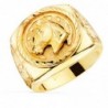 18K SELLO ORO AMARILLO HERRADURA CABALLO ANCHO TOTAL 20 MM