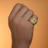 18K SELLO ORO AMARILLO HERRADURA CABALLO ANCHO TOTAL 20 MM