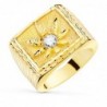 18K SELLO ORO AMARILLO HOJA MARIHUNA CON CIRONOITA TALLADA GALLONES. 25 X 17 MM