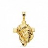 18K CABEZA CRISTO CRUZ 31 X 21 MM