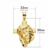 18K CABEZA CRISTO CRUZ 31 X 21 MM