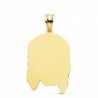 18K COLGANTE ORO AMARILLO CABEZA DE CRISTO ESTAMPADO. 30 X 19 MM