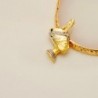 18K COLGANTE ORO BICOLOR NEFERTITI PERFIL EN BRILLO. 30 X 26 MM