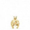 18K COLGANTE ORO AMARILLO HERRADURA DE CABALLO. 25 X 22 MM.