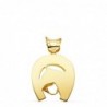 18K COLGANTE ORO AMARILLO HERRADURA CON CABALLO 36 X 32 MM