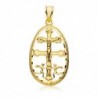 18K COLGANTE CRUZ DE CARAVACA CERCO 30 X 18 MM