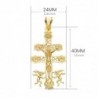 18K CRUZ CARAVACA CRISTO 40 X 24 MM