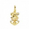 18K CRUZ MARINERA VIRGEN DEL CARMEN 27 X 15 MM