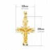 18K CRUZ ORO AMARILLO FILIGRANA CON CRISTO TALLADA. 28 X 18 MM