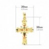 18K CRUZ ORO AMARILLO VIDRIERA CATEDRAL BORDES TALLADOS. 30 X 20 MM