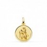 18K MEDALLA SAN CRISTOBAL BISEL 16 MM.