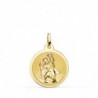 18K MEDALLA SAN CRISTOBAL BRILLO 18 MM