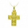 18K CRUZ ORO AMARILLO CON CRISTO 23 X 16 MM