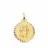 18K MEDALLA SAN CRISTOBAL TALLA CRUZADA 20 MM.