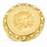 18K SELLO ORO AMARILLO MEDUSA VERSACE MATE 20MM CON CIRCONITAS