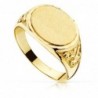 18K SELLO ORO AMARILLO OVAL MACIZO CON TALLADOS.   15X11MM