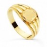 18K SELLO ORO AMARILLO CADETE MATE Y BRILLO ZONA GRABACION 8X7 MM