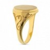 18K SELLO CABALLERO CADETE MACIZO OVAL 16 MM X 14 M CANTO PULIDO BISEL