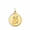 18K MEDALLA ORO AMARILLO VIRGEN NIÑA TALLA CRUZADA. 20 MM