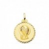 18K MEDALLA ORO AMARILLO VIRGEN NIÑA TALLA CRUZADA. 20 MM
