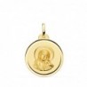 18K MEDALLA VIRGEN MARIA Y ESPIRITU SANTO  BISEL. 20 MM
