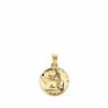 18K MEDALLA REDONDA ANGELITO BURLON BRILLO 16 MM