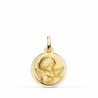 18K MEDALLA ANGEL BURLON CON PALOMA BISEL 16MM