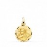 18K MEDALLA ORO AMARILLO ANGEL NIÑA REVOLTOSA TALLADA. 16 MM