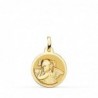18K MEDALLA ORO AMARILLO ANGEL NIÑA REVOLTOSA BRILLO. 16 MM