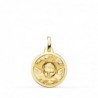 18K MEDALLA ORO AMARILLO ANGEL NIÑO EN LA NUBE BRILLO. 16 MM