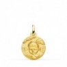 18K MEDALLA ORO AMARILLO ANGEL NIÑO EN LA NUBE MATIZADO. 16 MM