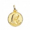 18K MEDALLA VIRGEN MADRE AMOR MATERNAL 18 MM
