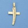 18K CRUZ MATE Y BRILLO 40 X 22 MM