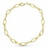 18K GARGANTILLA ORO AMARILLO ESLABON OVAL HUECA 43 CM