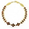 18k PULSERA ORO AMARILLO Y GRANATES