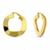 18K AROS ORO AMARILLO HUECOS BRILLO 34 X 2 MM