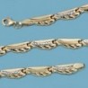 18K PULSERA BICOLOR ESTAMPACION. 6.30 GRS.