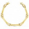18K PULSERA ORO AMARILLO ESLABONES Y CUADRADOS. ANCHO: 8 MM LARGO: 20 CM