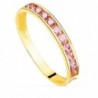 18K SORTIJA ORO AMARILLO CIRCONITAS ROSA FRANCIA. ANCHO CUERPO: 2,5 MM
