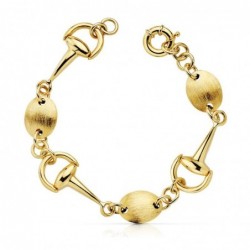 18K PULSERA ESTRIBOS 14MM...