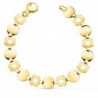 18K PULSERA ORO AMARILLO ESLABON REDONDO Y FLOR MATE. ANCHO: 10 MM LARGO: 19,5CM
