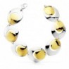 18K PULSERA BICOLOR ESLABONES 19CM. 19,65GR