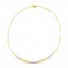18K GARGANTILLA ORO BICOLOR CON CIRCONITAS 45 CM.