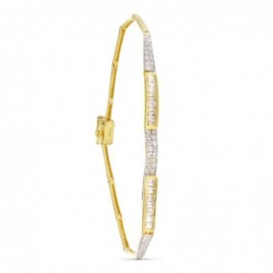 18K PULSERA ORO BICOLOR CON...