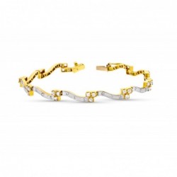 18K PULSERA ORO BICOLOR CON...